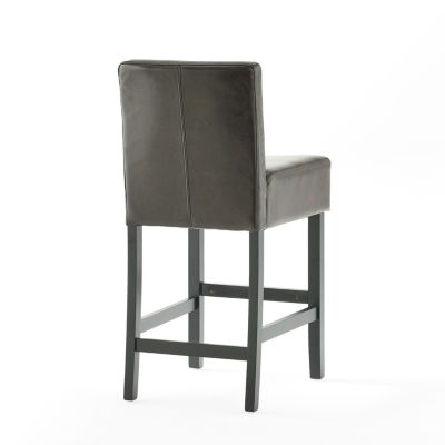 Set of 2 26" Portman Bonded Leather Counter Height Barstool