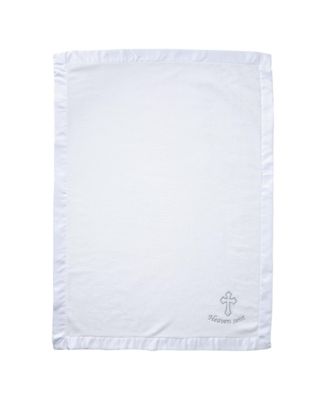 Baby Heaven Sent Baptism/Christening Soft White Fleece Blanket