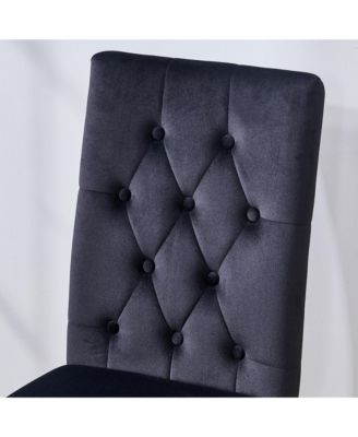 Streamdale 8-Piece Velvet Dining Chairs with Gold Metal Legs