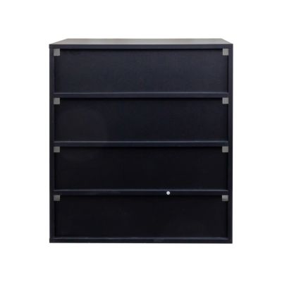 Streamdale RGB LED Shoe Storage Box with Glass Door, Stackable (4 Tier-1)