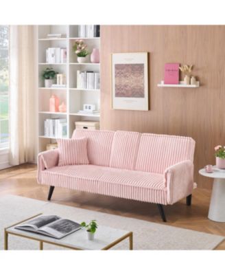 Streamdale Minimalist style, straight-line corduroy sofa suitable for sitting and lying in the living room and bedroom