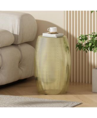 Round Metal Hollow Side Table