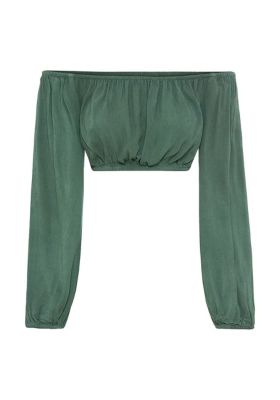 Women's Cropped Off The Shoulder Top