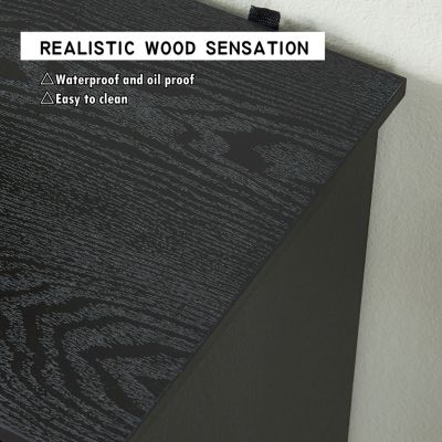 Streamdale Bookcase with Cabinet, Bookshelf with Doors, Black&Honey