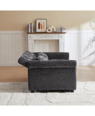 Streamdale Upholstered Sofa Bed - Chenille Loveseat with Adjustable Back