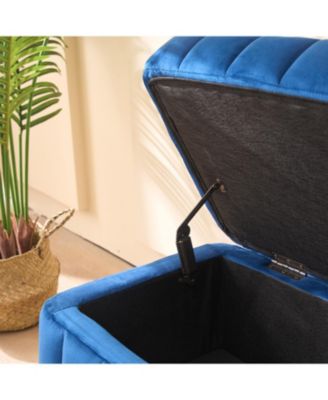 Velvet Storage Soft Bench for Living Room, Entryway and Bedroom.