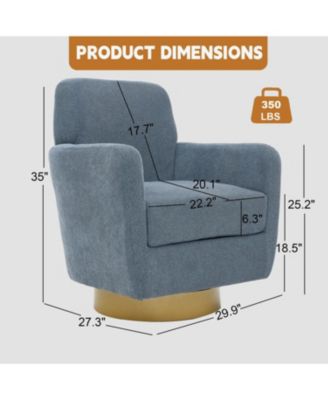 Streamdale 360 Rotating Sofa Armchair Blue