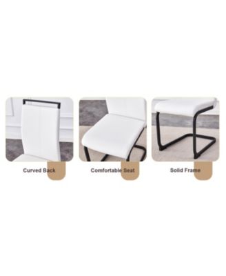 Streamdale Modern Marble Texture Dining Set Grey MDF Table with 4 PU Chairs