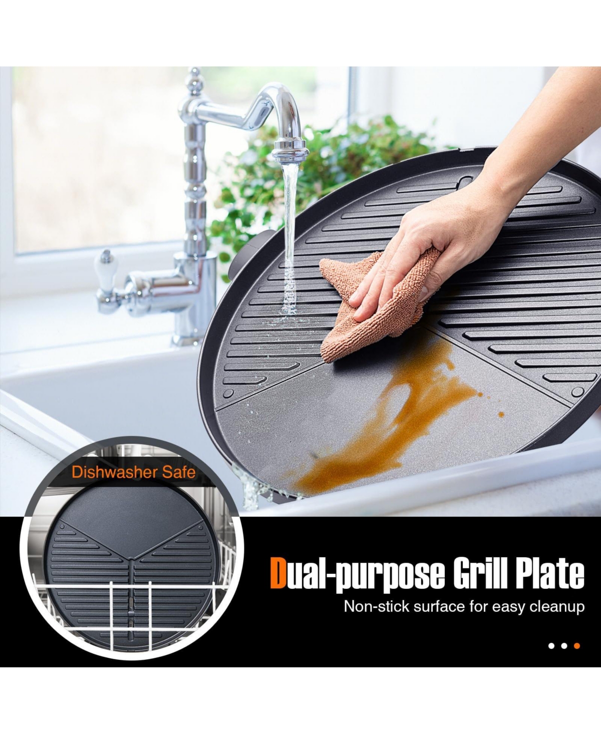 1350 W Outdoor Electric Bbq Grill with Removable Stand