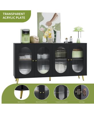 Streamdale Modern Acrylic Sideboard Console for Home & Office, Storage Cabinet