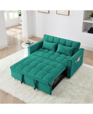 Streamdale 54.33 inch versatile foldable sofa bed in 3 lengths, modern sofa sofa sofa velvet pull-out bed, adjustable back