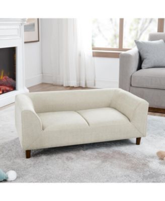 Streamdale Modern Rectangular Pet Sofa with Backrest and Armrests for Medium and Large Dogs