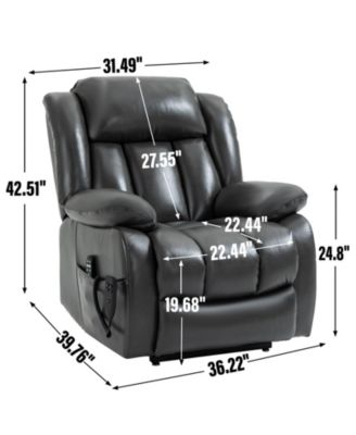 Streamdale  Furniture 1 piece Electric Grey Power Lift Recliner chair