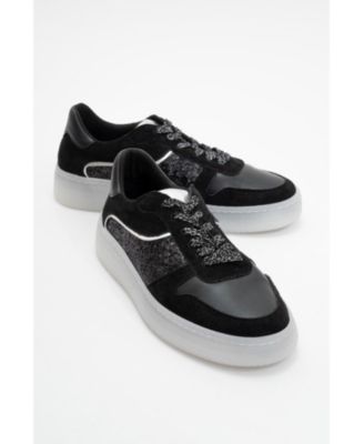 Felipe Glitter Leather Sneakers (Women)
