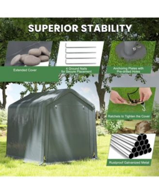 8 x 6.5 Feet Portable Motorcycle Outdoor Storage Shelter