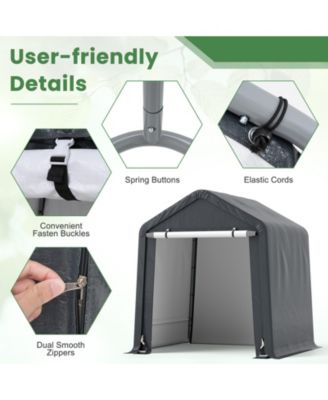 6 x 6.5/8 x 6.5 Feet Portable Motorcycle Outdoor Storage Shelter