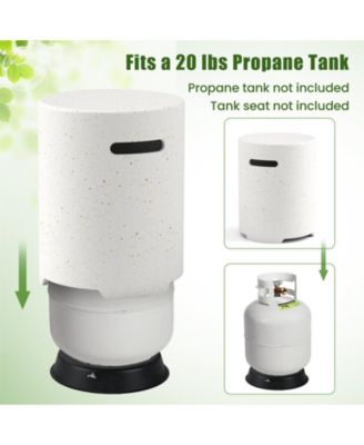 Propane Tank Cover Table with Side Handles and Protective Cover
