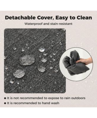 2-Pack Outdoor Patio Cushion Set with Removable Covers