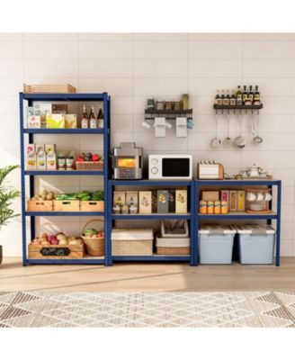 5-Tier Heavy Duty Metal Shelving Unit with 2000 LBS Total Load Capacity-Blue