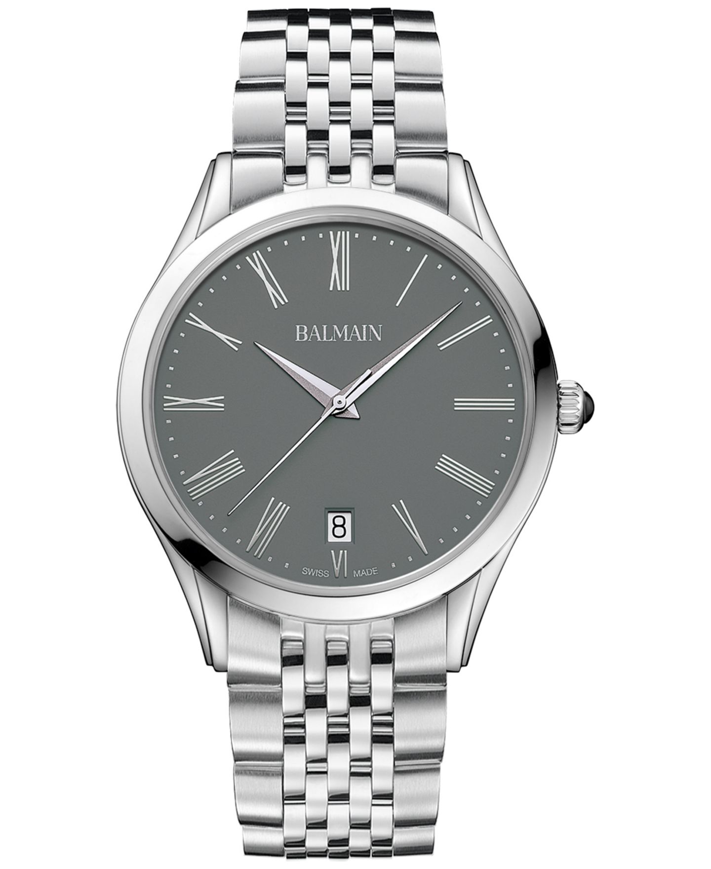 Мужские часы Balmain Swiss Classic R Stainless Steel Bracelet Watch 41mm — фото 1