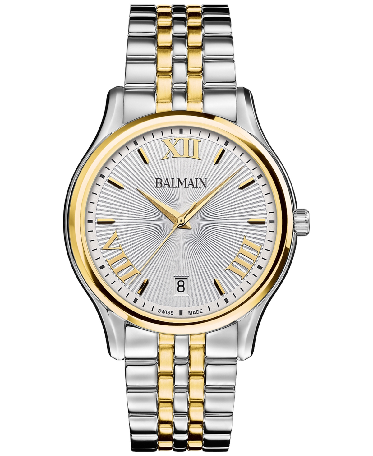 Men's Swiss Beleganza Two-Tone Stainless Steel Bracelet Watch 40mm - Silver