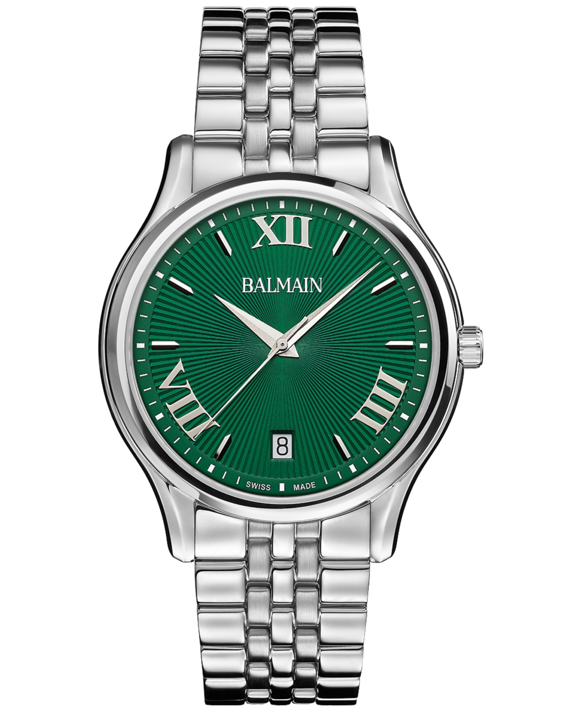 Men's Swiss Beleganza Stainless Steel Bracelet Watch 40mm - Green