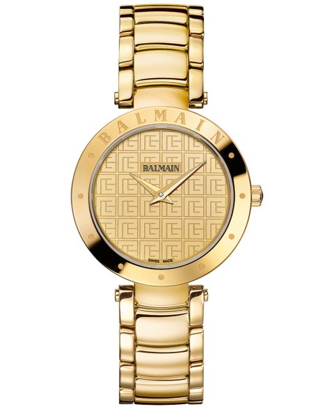 Женские часы Balmain Swiss Balmainia Gold PVD Stainless Steel Bracelet Watch 33mm