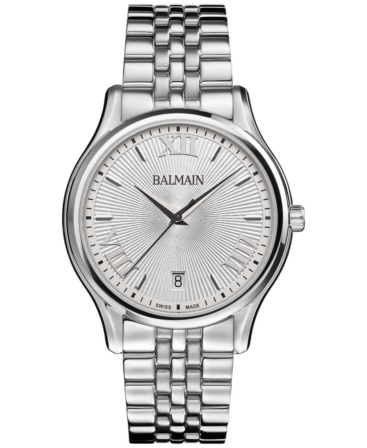 Men's Swiss Beleganza Stainless Steel Bracelet Watch 40mm - Grey