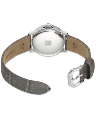 Women's Swiss DS-8 Gray Leather Strap Watch 31mm