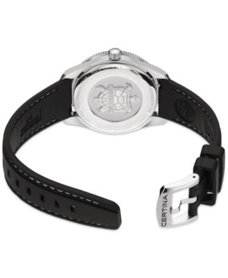Men's Swiss DS Heritage Black Rubber Strap Watch 41mm