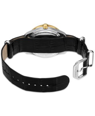 Women's Swiss DS Heritage Black Leather Strap Watch 38mm