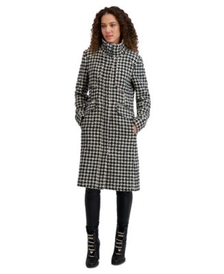 KARL LAGERFELD PARIS Women's Zip-Front Bouclé Coat, Created for