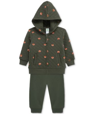 Baby Boys Zip-Up Football Hoodie & Pants, 2 Piece Set