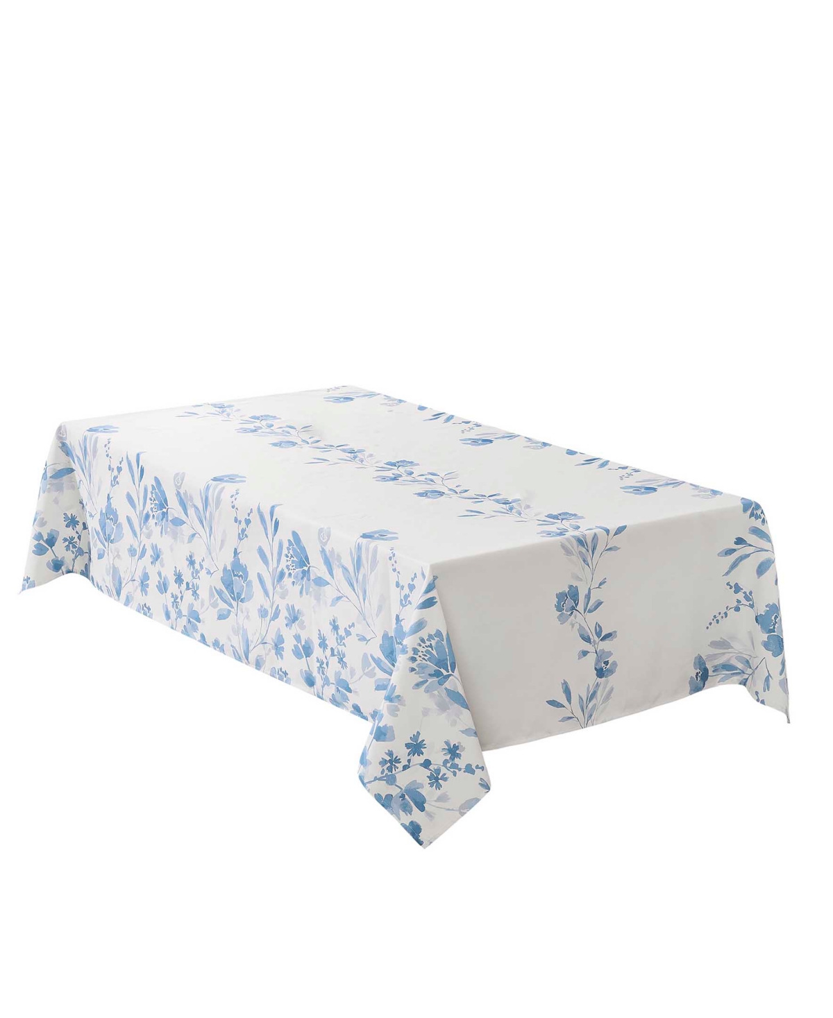 Izod Mystic Floral Tablecloth, 52" X 70" In Blue