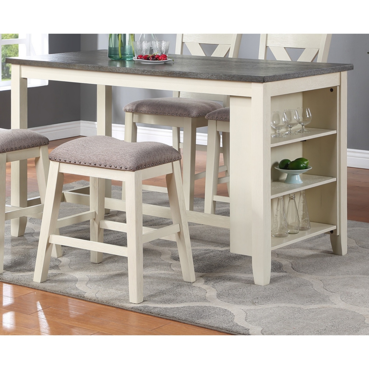 Streamdale Contemporary Dining Chairs Set of 2 with Wooden Seat
