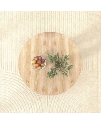 59" Expandable Farmhouse Upholstered Dining Table