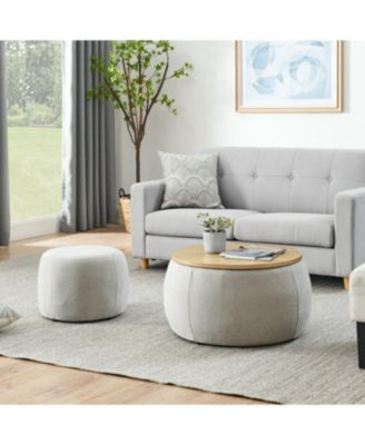 Multifunctional Ottoman with Seat (Grey, 25" x 25)