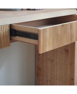 Rustic Wooden Console Table with Drawer