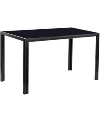 Streamdale Modern Glass Tabletop Dining Table for 4 - Durable & Elegant