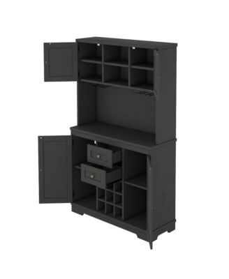 Farmhouse Coffee/Wine Bar Cabinet with Storage