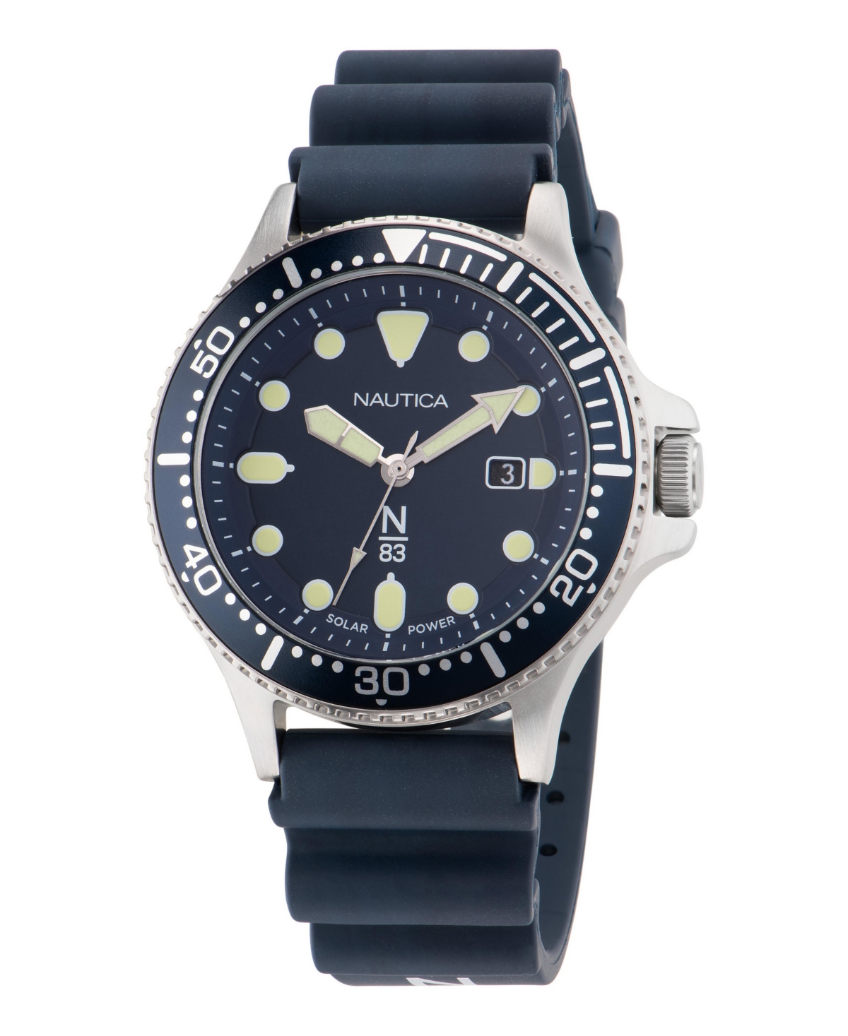 Men's Analog Blue Polyurethane Watch, 43mm - Blue
