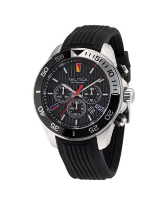 Men's Analog Silver-Tone Stainless Steel Watch Set, 48mm