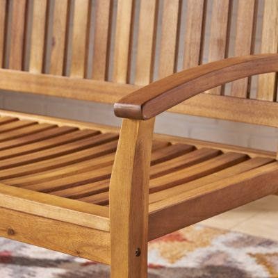 Streamdale Acacia Wood Rocking Love Seat Timeless Family Comfort for Generations