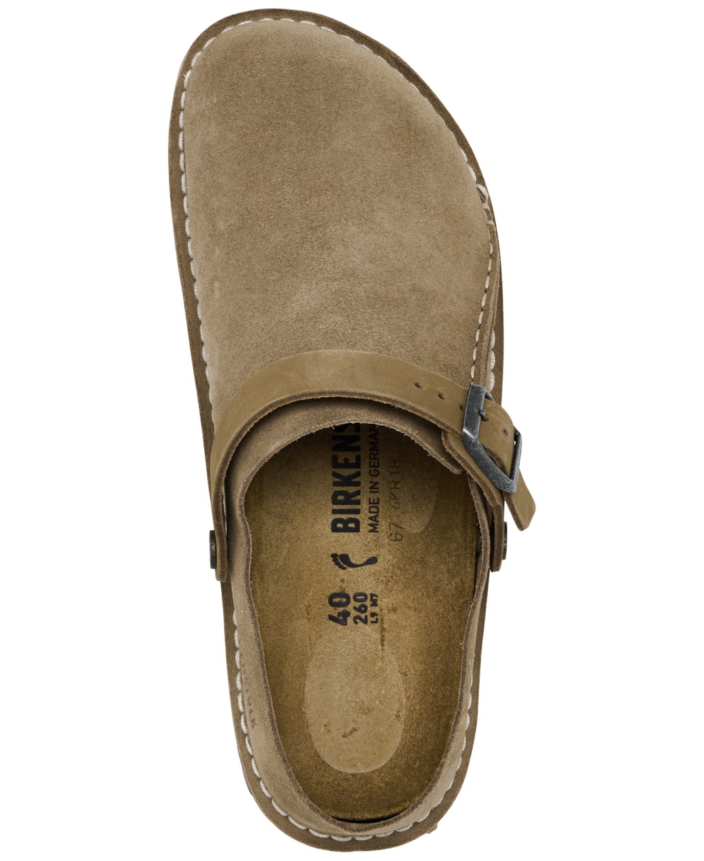 Женские замшевые сабо Birkenstock Lutry 365, цвет: Серый серо-коричневый — фото 5