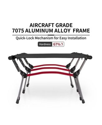 ArmyWild Folding Camping Cot, Height Adjustable Ultralight Backpacking Cot, Portable Camping Bed for Camping Hiking Travel Home