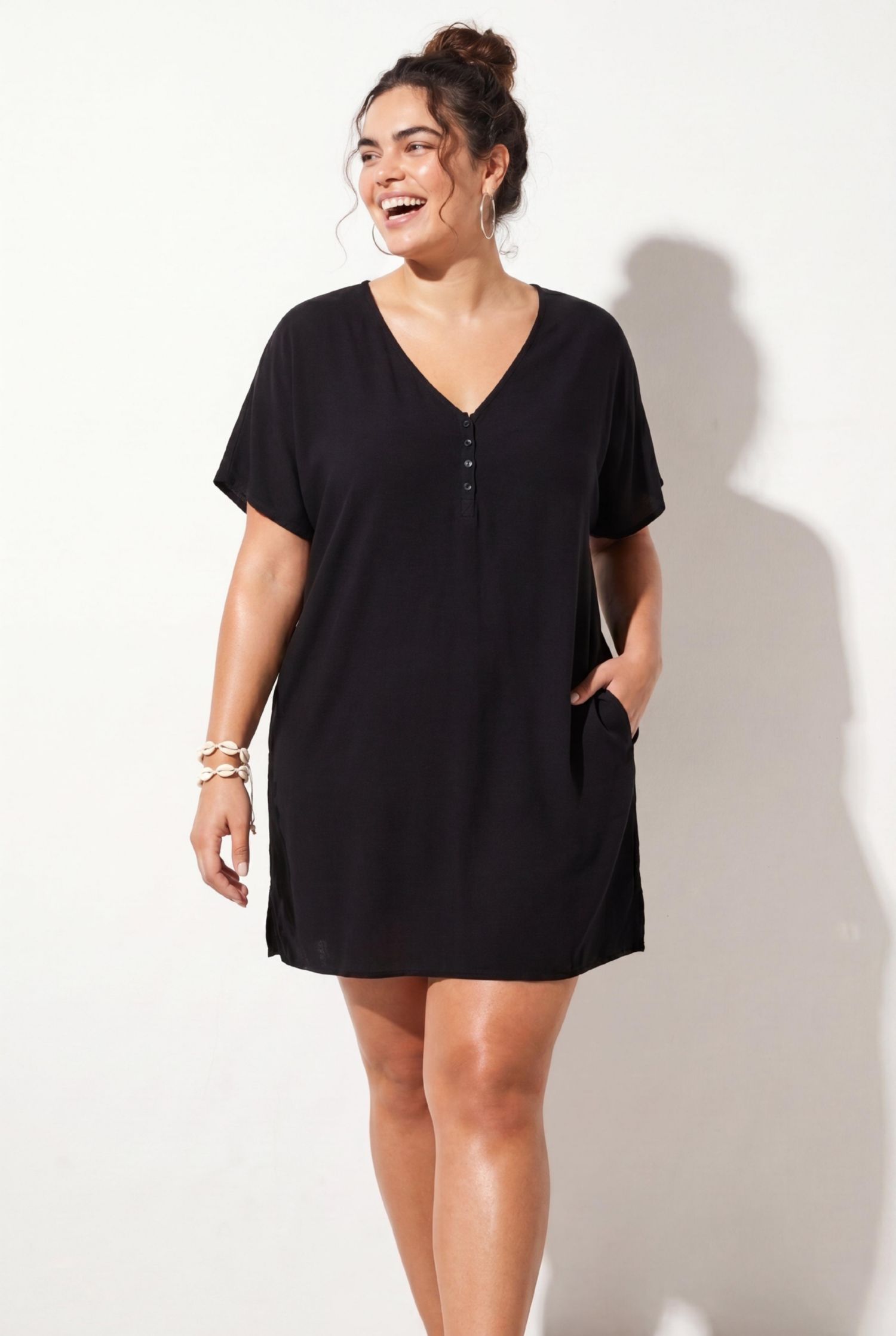Women's French Terry Lightweight Cover Up Tunic