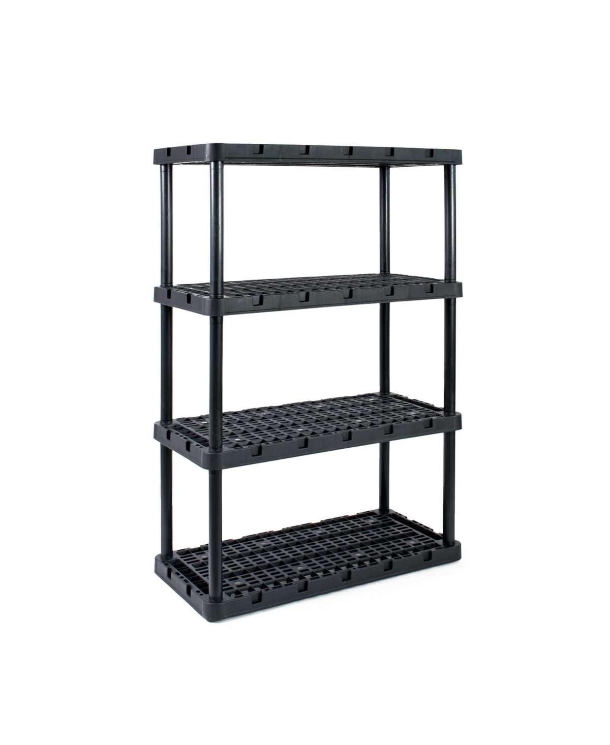 4 Shelf Knect-a-Shelf Ventilated Heavy Duty Storage Unit, Black