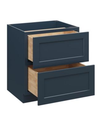 W30" X H34.5" X D24" Kitchen Cabinet Floor Base Cabinet With 2 Drawers