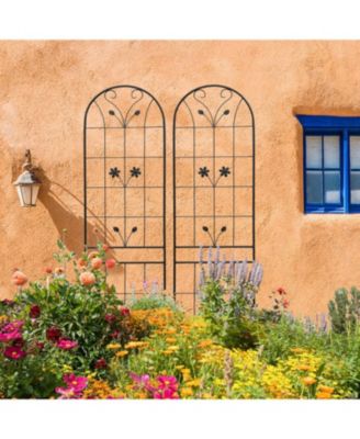 Streamdale 2-Pack 86.7" Metal Garden Trellis - Climbing Plant Support