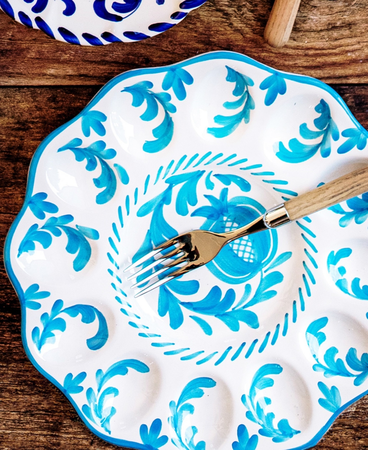 Vietri Arezzo Egg Platter